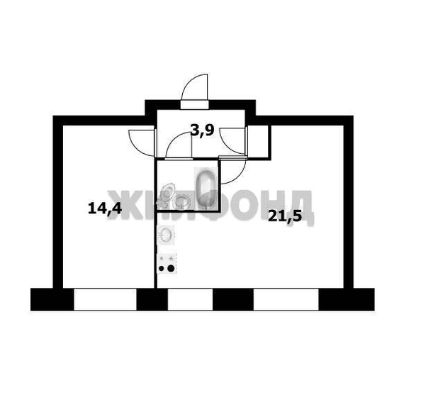 
  Продается 2-комн. квартира 43.5 м². Фото 14.