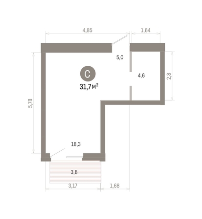 
  Продается студия 31.71 м², в ЖК Город на озере. Фото 1.