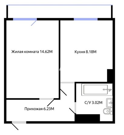 
   Продам 1-комнатную, 32.4 м², Дзержинского пр-кт, 32А

. Фото 2.