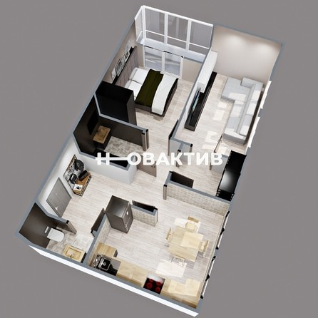 
   Продам 2-комнатную, 51.8 м², Красный пр-кт, 323/6

. Фото 4.