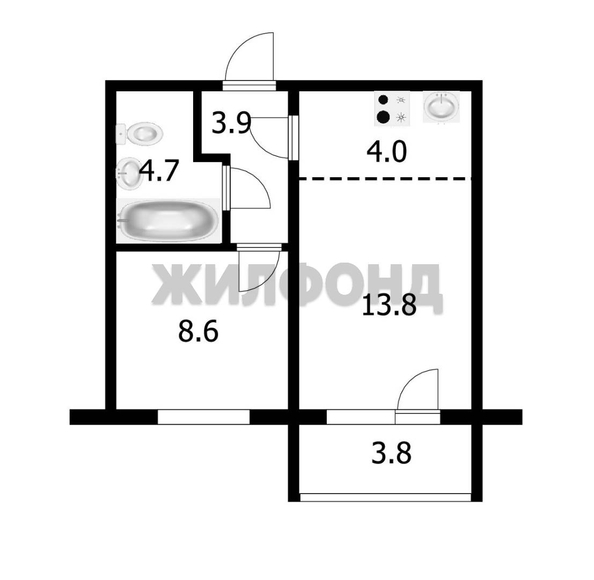 
  Продается 2-комн. квартира, 38.8 м², ЖК Цветной бульвар, дом 1
. Фото 18.