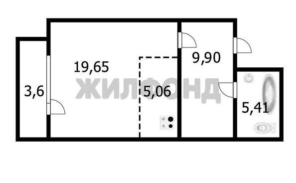 
   Продам студию, 39.7 м², Сибиряков-Гвардейцев ул, 44/7

. Фото 14.