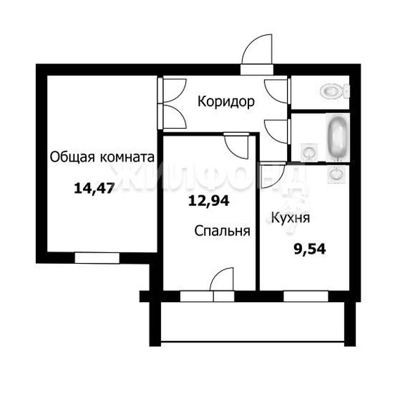 
   Продам 2-комнатную, 48.2 м², Романтиков ул, 4

. Фото 19.