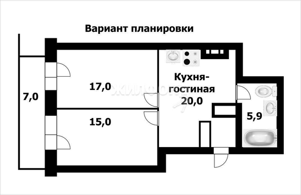 
   Продам 2-комнатную, 57.9 м², Сержанта Коротаева ул, 3

. Фото 6.