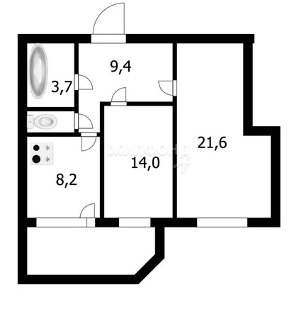 
   Продам 2-комнатную, 67.3 м², Красный пр-кт, 181

. Фото 26.