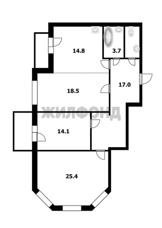 
  Продается 3-комн. квартира, 100.5 м², Бориса Богаткова ул, д. 253/4
. Фото 2.