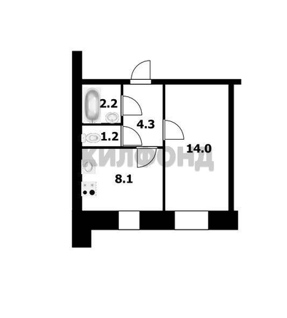 
   Продам 1-комнатную, 29.8 м², Маяковского ул, 1/1

. Фото 9.