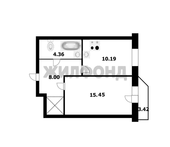 
  Продается 1-комн. квартира, 37.4 м², ЖК Гурьевский, дом 1 корпус 1
. Фото 13.