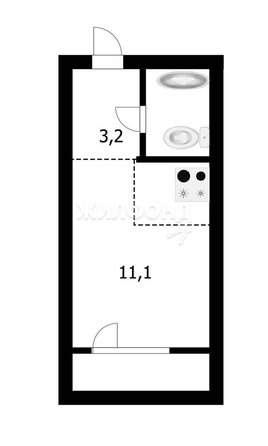 
   Продам студию, 18.2 м², Титова ул, 276

. Фото 8.