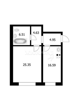 
   Продам 1-комнатную, 58.8 м², Плющихинская ул, 10

. Фото 1.