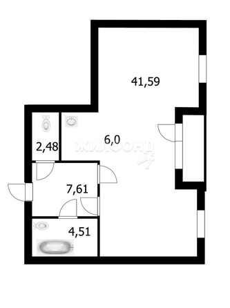 
   Продам 1-комнатную, 62.1 м², Владимира Заровного ул, 6

. Фото 22.