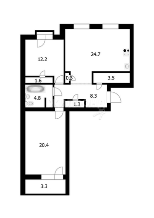 
   Продам 3-комнатную, 77.1 м², Кавалерийская ул, 9

. Фото 18.