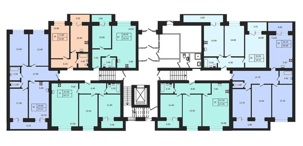 
   Продам 2-комнатную, 58.35 м², Дивногорский, 2.0

. Фото 1.