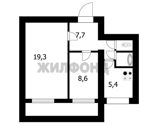 
   Продам 2-комнатную, 44.1 м², Громова ул, 7

. Фото 18.