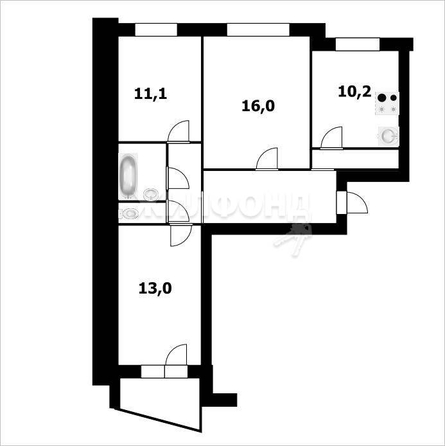 
   Продам 3-комнатную, 66.1 м², Троллейная ул, 3

. Фото 1.