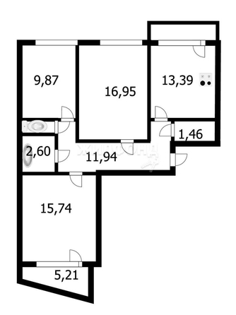 
   Продам 3-комнатную, 73.4 м², Петухова ул, 95/1

. Фото 21.