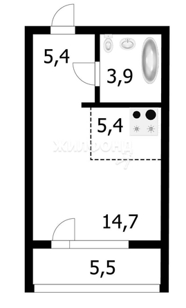 
   Продам студию, 28.6 м², Титова ул, 232/3

. Фото 17.