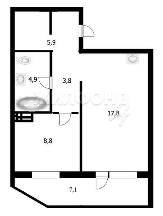 
   Продам 1-комнатную, 41.2 м², Герцена ул, 11/2

. Фото 19.