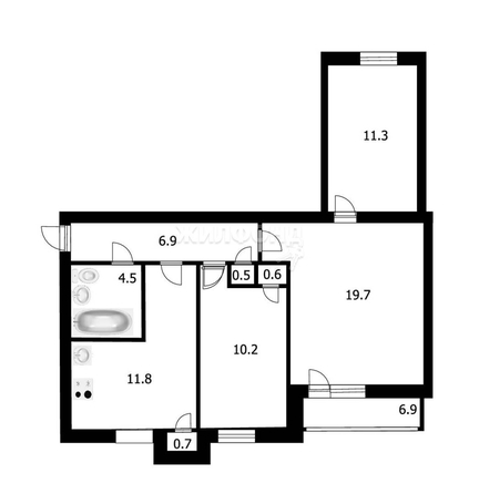 
   Продам 3-комнатную, 66.9 м², Петровского ул, 7

. Фото 22.