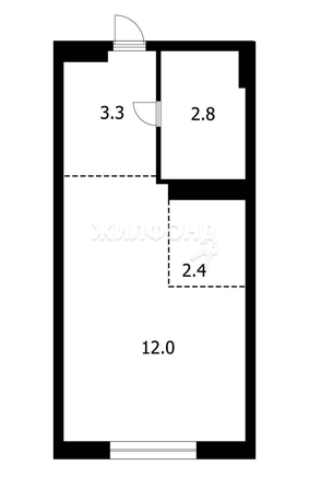 
   Продам апартамент, 20.4 м², Кирова ул, 113/2

. Фото 1.