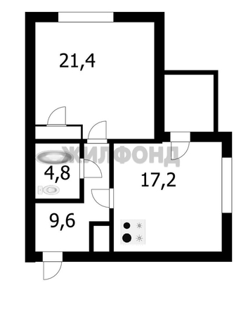 
   Продам 2-комнатную, 54.3 м², , 2

. Фото 16.