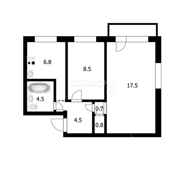 
   Продам 2-комнатную, 41.6 м², Ленина ул, 73

. Фото 19.