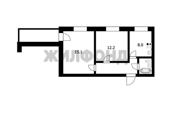 
  Продается 2-комн. квартира, 45 м², ЖК Знаменский, б/с 3,4
. Фото 29.