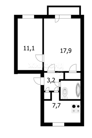 
   Продам 2-комнатную, 44.6 м², Политотдельская ул, 137

. Фото 2.