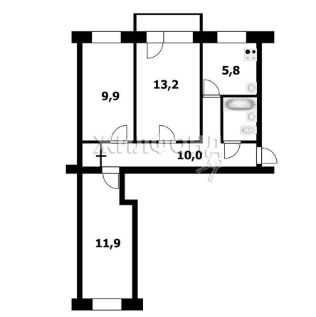 
   Продам 3-комнатную, 55.2 м², Богдана Хмельницкого ул, 6

. Фото 15.