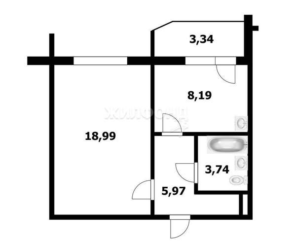 
   Продам 1-комнатную, 36.89 м², Рябиновая ул, 10

. Фото 12.