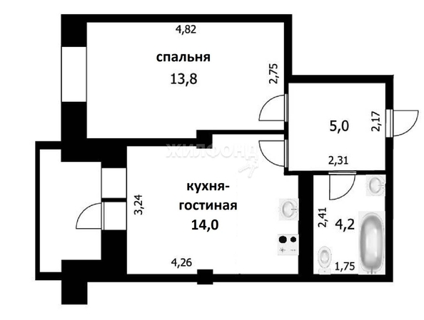 
   Продам 1-комнатную, 41.1 м², Междуреченская ул, 3

. Фото 26.