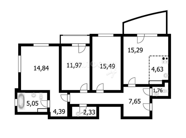 
   Продам 4-комнатную, 90.4 м², Народная ул, 9

. Фото 37.