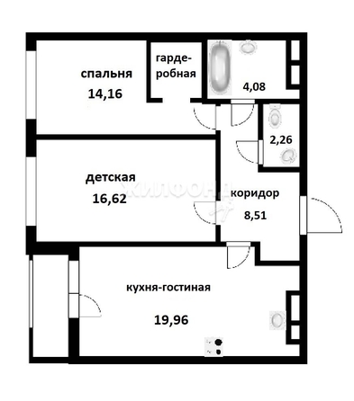 
   Продам 3-комнатную, 66 м², Семьи Шамшиных ул, 89

. Фото 37.