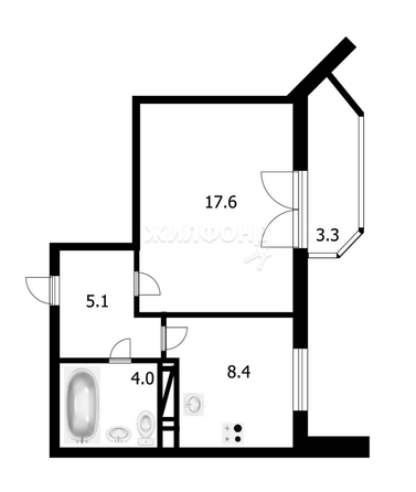 
   Продам 1-комнатную, 35.1 м², Дмитрия Донского ул, 21/1

. Фото 13.