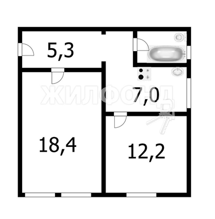 
   Продам 2-комнатную, 46.8 м², Сухарная ул, 84

. Фото 8.