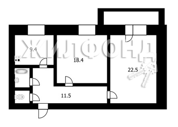 
   Продам 2-комнатную, 65.4 м², Аэропорт ул, 58/1

. Фото 20.