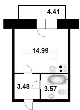 
   Продам студию, 21.3 м², Закаменский мкр, 12

. Фото 12.