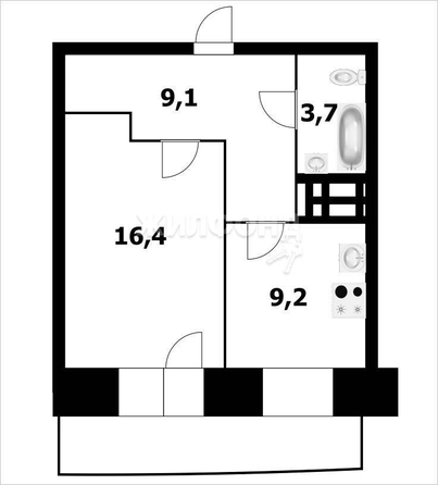 
   Продам 1-комнатную, 38.4 м², Толстого ул, 56

. Фото 5.