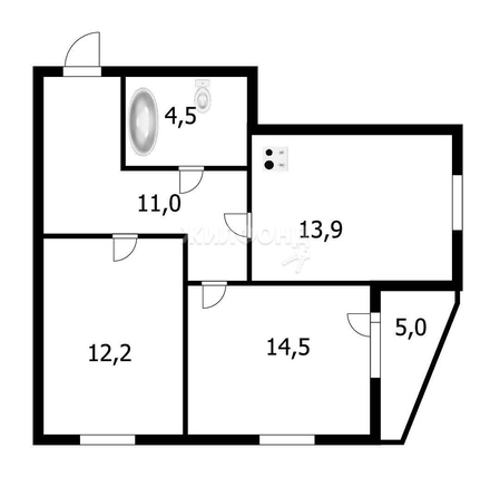 
   Продам 2-комнатную, 56.3 м², Петухова ул, 172

. Фото 9.