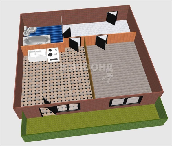 
   Продам 1-комнатную, 39.2 м², Бронная ул, 22

. Фото 13.