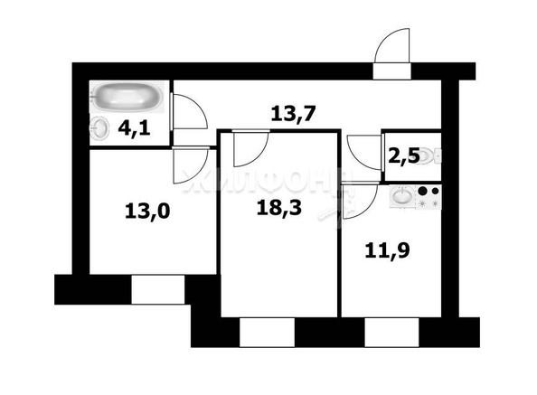 
   Продам 3-комнатную, 63.5 м², Лескова ул, 19

. Фото 21.