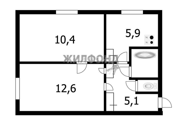 
   Продам 2-комнатную, 39.3 м², Линейная ул, 3

. Фото 6.