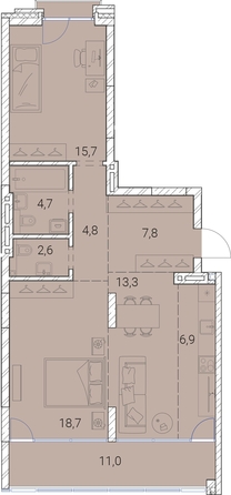 
   Продам 2-комнатную, 85.5 м², Тайм Сквер

. Фото 38.