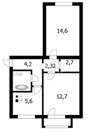 
   Продам 2-комнатную, 44.1 м², Объединения ул, 15

. Фото 7.