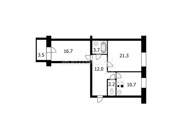 
   Продам 2-комнатную, 66.4 м², Владимировская ул, 21

. Фото 30.