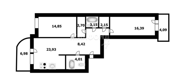 
   Продам 2-комнатную, 73.6 м², Дуси Ковальчук ул, 238

. Фото 24.