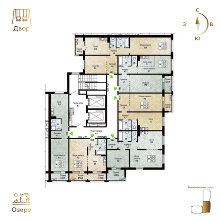 
   Продам 2-комнатную, 53.4 м², Новый горизонт, дом 3

. Фото 1.