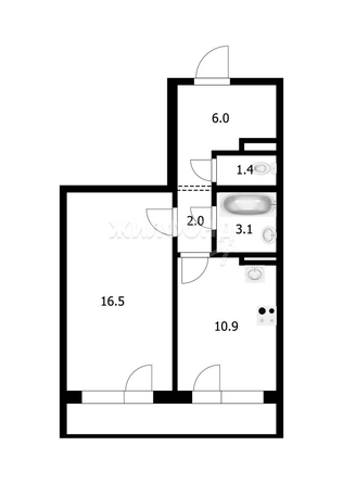 
   Продам 1-комнатную, 39.9 м², Николая Сотникова ул, 11/1

. Фото 12.