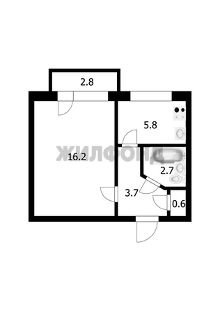 
   Продам 1-комнатную, 29 м², Звездная ул, 14

. Фото 6.