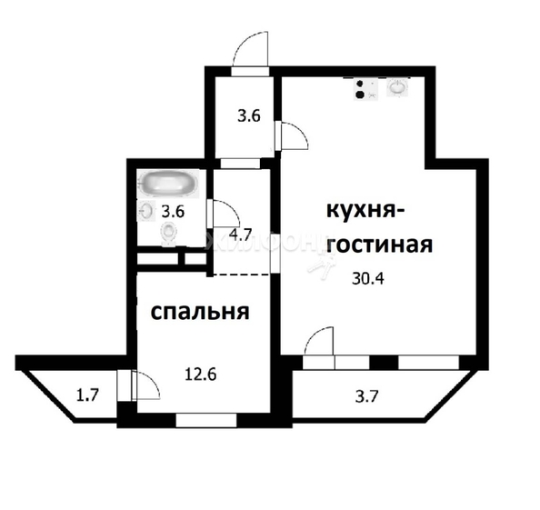 
   Продам 2-комнатную, 54.9 м², Дружбы ул, 5

. Фото 33.